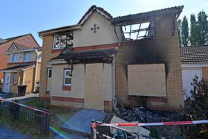 The destruction from the place can be seen in the building's upper floors