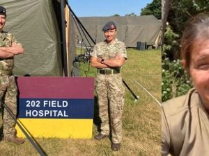 Supporting image for story: Hospital staff undergo military training as army reservists