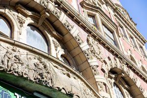 Some of the ornate carvings on the façade of the Murdoch and Pitman Building. PIC: WMCA