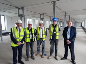 Toby Shaw from Towler Shaw Roberts, Geraint Roberts and David Robinson from Marley Risk Consultants, David Coxill from Pave Aways and Phil Richens from Historic England.