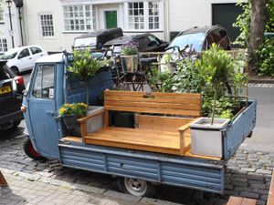 Supporting image for story: Motorised ‘parklet’ installed in Warwickshire town after previous version was removed by council