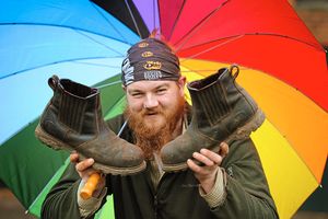 Ready for a walk – worker Philip Porter at Northycote Farm in Wolverhampton