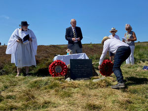 Supporting image for story: 'Much work is being done to keep history alive' - Memorial held on Shropshire Hill to remember war heroes