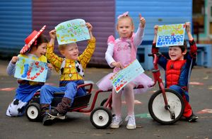 Penny Marnick, six, Taylan Evans, five, Sienna Gill, six, Henry Morris, five

