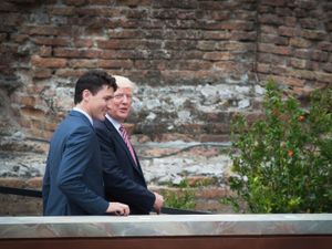 Supporting image for story: Trump and Trudeau speak and plan to do so again before tariffs start on Tuesday