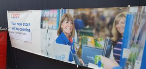 The sign outside has confirmed when the new store will be opening