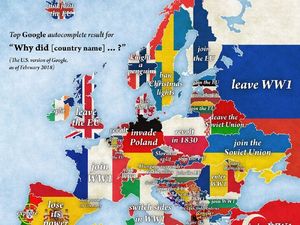 Supporting image for story: This Google autocomplete map of Europe is fascinatingly revealing