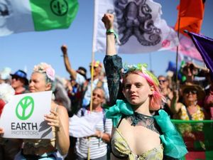 Supporting image for story: Thousands take part in Extinction Rebellion march at Glastonbury