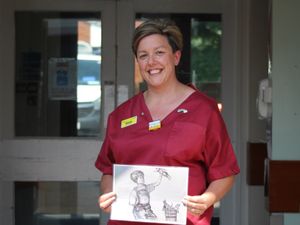Supporting image for story: Sara sparks fun to boost morale of Whitchurch Community Hospital staff