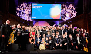 The Wildlife Photographer of the Year Awards at the Natural History Museum in London with Jamie in the front