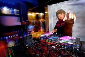 DJ Marco in action at Memoirs Bar in Walsall.