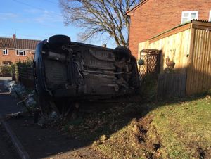 Supporting image for story: Driver loses control and smashes into garden fence in Bridgnorth