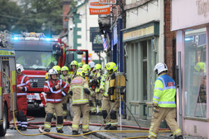 Multiple emergency services have attended the incident. Picture: Phil Blagg