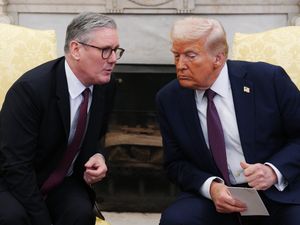 US President Donald Trump with Prime Minister Sir Keir Starmer in the Oval Office