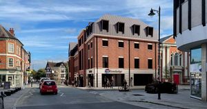 An architect said the plan was for Rowley's House to still be visible. This fresh artist's impression shows how the hotel complex would look from next to the market hall
