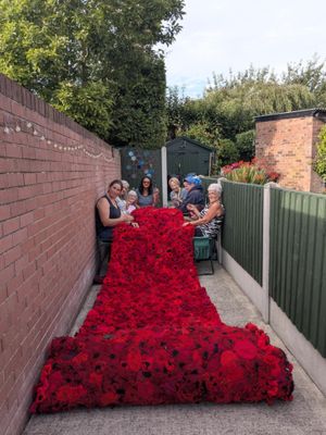 The new display replaces the original poppy fall created in 2018 that has deteriorated