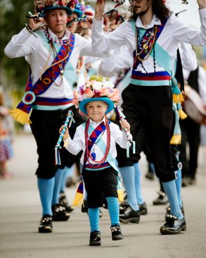 A miniature Morris dancer