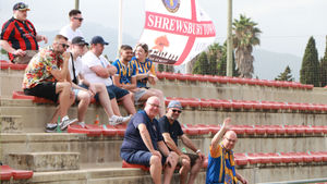 Shrewsbury Town meet and greet with fans in Valencia during open training