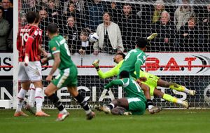 Oliver Norburn equalises with a stunning half-volley from 25 yards out.