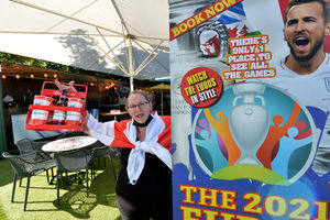 Becky Doherty from Bar Sport in Cannock is one of many staff getting ready for the European Championships