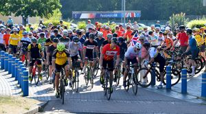 Ride for Joe event at WV Active, Aldersley, in memory of Joe Guy. Joe's brother Craig (front centre) started the ride.