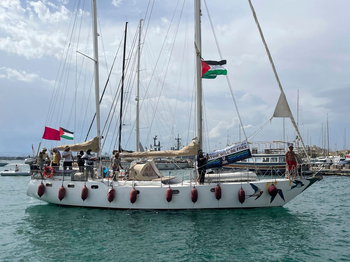 Activists on Gaza-bound aid flotilla say Israeli navy intercepting their vessels