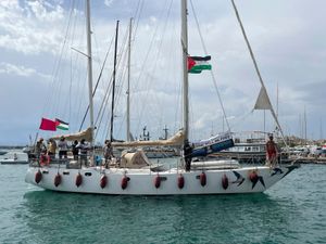 Supporting image for story: Activists on Gaza-bound aid flotilla say Israeli navy intercepting their vessels