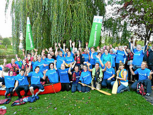 Supporting image for story: Canoers net cancer charity cash