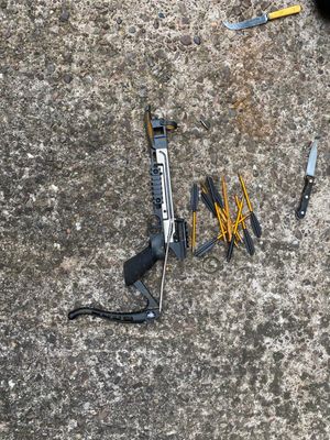 A crossbow with bolts was amongst the weapons surrendered at Team Pumpkin Gym in Brierley Hill