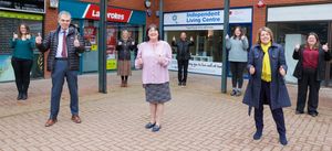 At the front are Councillor Andy Burford, cabinet member for health and social care, Debbie Gibbon, of Telford & Wrekin CVS and Sarah Dillon, director adult social care at Telford and Wrekin Council