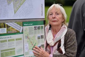 Fran Locker from Hill Ridware at the Handsacre and Armitage Village Hall of HS2 consultation plans