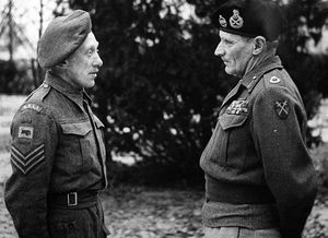 Eardley with Field Marshal Montgomery, right.