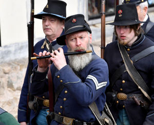 American Civil War Society re-enactors at Whittington Castle, Oswestry