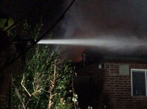 Firefighters tackle the blaze. Photo: @Welshpoolfire