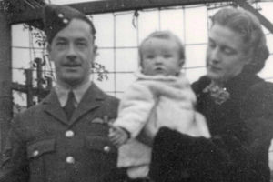 Douglas Stewart with wife Vera and baby Christine