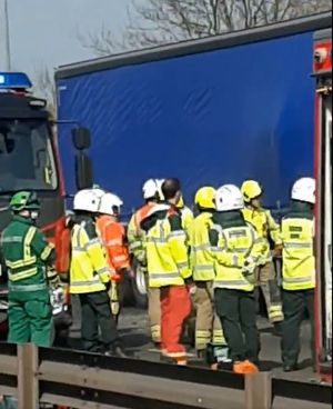 Emergency services at the scene. Photo: @Crusader672