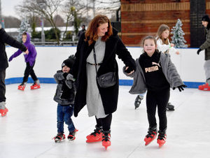 Lyndsey Holloway with Lillie, aged seven, and Jacob, aged four