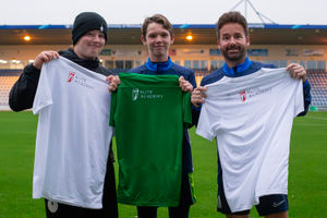 AFC Telford United's Pan-Disability players show off their new kit