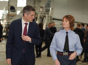 Gavin Willamson and Sue Gray at RAF Cosford.