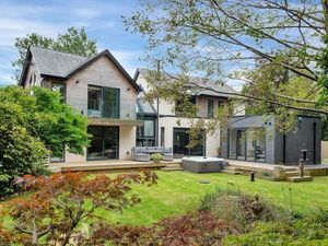 Supporting image for story: For sale: Egg-shaped woodburner and hot tub add luxury to £1.25m 'futuristic' home near Stafford