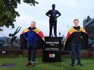 Supporting image for story: 'Kindness is my superpower': Life-size statue of Staffordshire charity legend unveiled in London