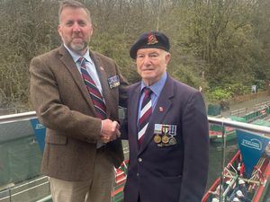 Councillor Jason Griffin and Alderman Ken Finch meet to share memories at Dudley Canal Trust