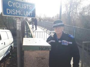 Supporting image for story: Get off that bicycle when you're on this Shrewsbury bridge, say town cops