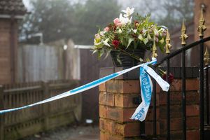 The police cordon is still in place at Elm Road