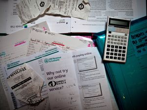 Tax forms and a calculator