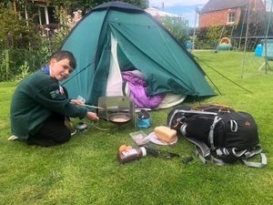 Supporting image for story: In pictures: Shropshire cubs take part in virtual camp-out