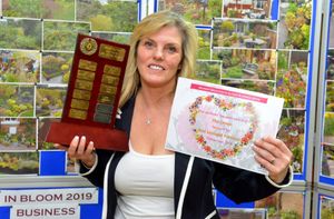 The Crown won the prize for Best Licensed Premises, and Julie Corlett was there to collect it