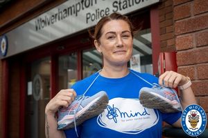 Pc Tina Fallon outside Wolverhampton Police Station where she is based