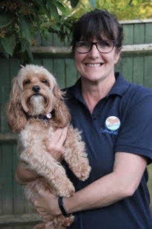 Debbie with Cavapoo Ivy