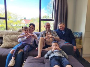 Andy Dalton with his family